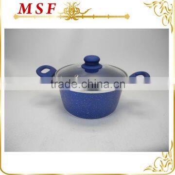 MSF-6659 Various sizes of casserole pots marble coating & painting interior & exterior