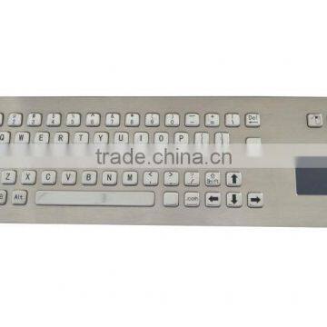 Water Proof Stainless Steel Metal PC Keyboard With Touchpad or Trackball photo-3
