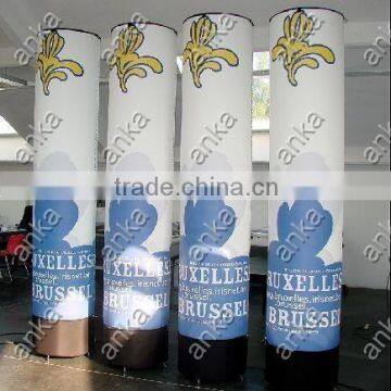 Inflatable pillars for stage decoration