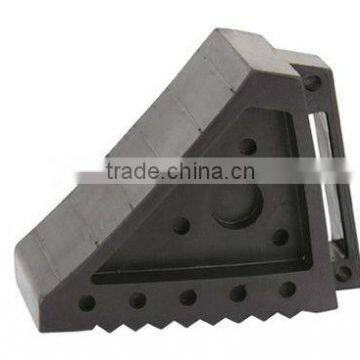 (8 in. L x 4 in. W x 6 in. H)Black color rubber chock block