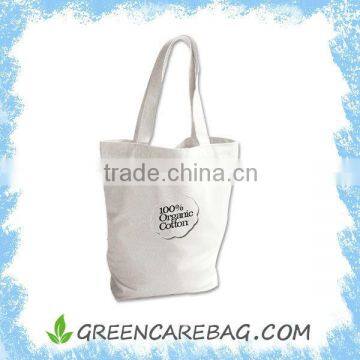 Silver Hot Foil Stamp Printed Organic Cotton Bag For Shopping