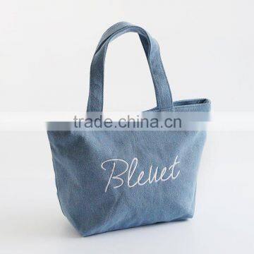 factory wholesale denim cotton canvas tote insulated lunch bag