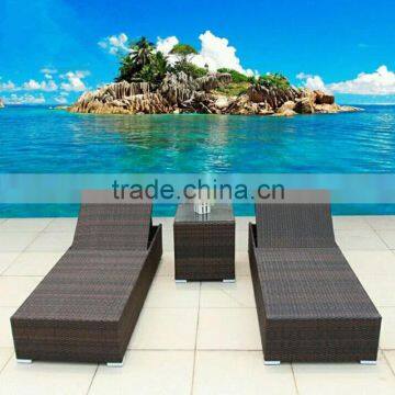 PE Rattan Wicker outdoor chaise lounge