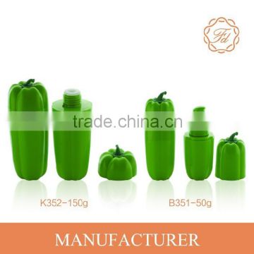 150g green peper shape cosmetic lotion jar with screw top