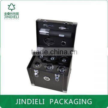 Black High-end Wine Wooden Box With Accessories photo-2