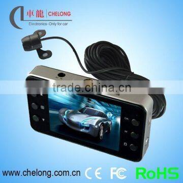 Chelong Factory 2.7inch dual lens G-sensor motion detection car sd card video recorder