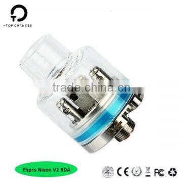 Bottom airflow control design of SS base Pyrex Glass Ehpro Nixon V2 RDA Atomizer Class Bell Cap