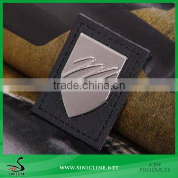 Sinicline jeans leather patch with metal