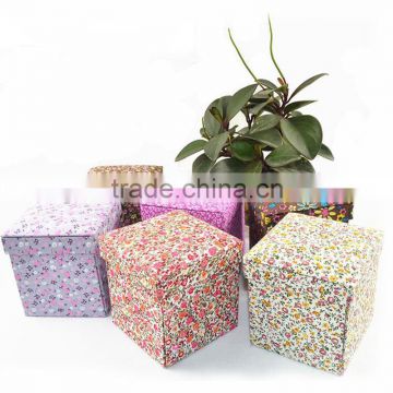 2016 Wholesale High Qulaity Floral 11*11*11cm Square Sewing Boxes