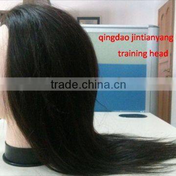 human hair training doll head for salon