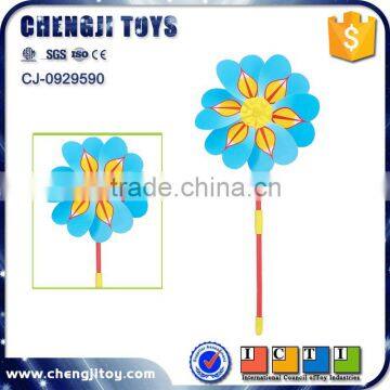 High quality flower windmill for kids plastic windmill toy