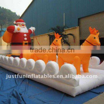 mini inflatable christmas santa and deer