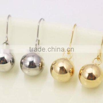 Women Simple Trendy Styles Stainless steel Solid Ball Pendant Earrings for Wedding Designs