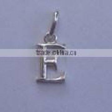 Plaint gold charms " E "