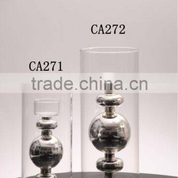 Silvering Candle Holder Glass