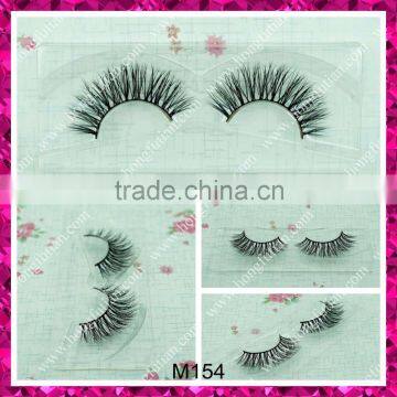 Hot selling top quality mink lash strips handmade private label eyelashes