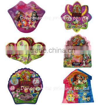 special shape plastic food packaging pouch for kids food