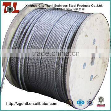 316 7x7 8mm Stainless Wire Rope with 1000m/reel 1470 Mpa