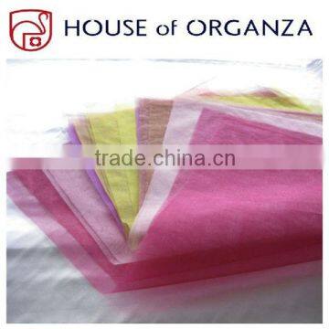 Colorful Organza Sheets for flower wrapping with hot cut edge