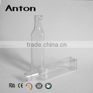 550ml square transparent glass bottles for olive oil