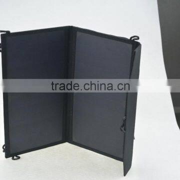 2016 Outdoor Fittings 12W 2Pcs Portable Foldable Solar Charger With 23-24% Solar Conversion Rate