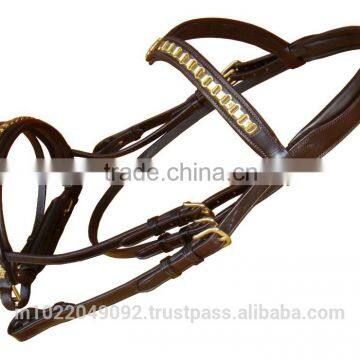 Leathe Bridle with padding and diamonds