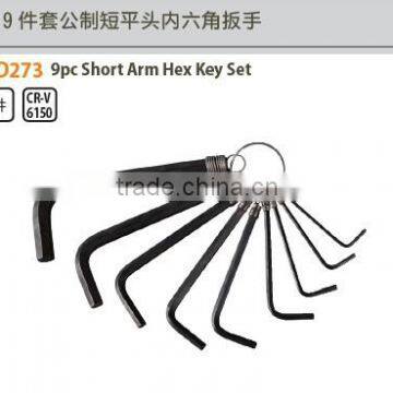 9pc Short Arm Hex Key Set