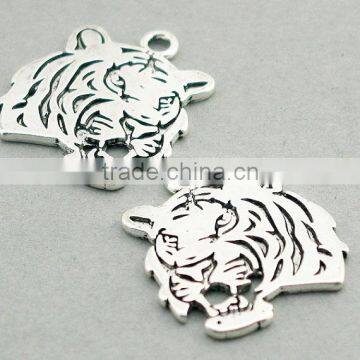 Custon jewelry silver Tiger Head Charms