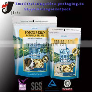 plastic dog food bag/dog treats plastic packing bag