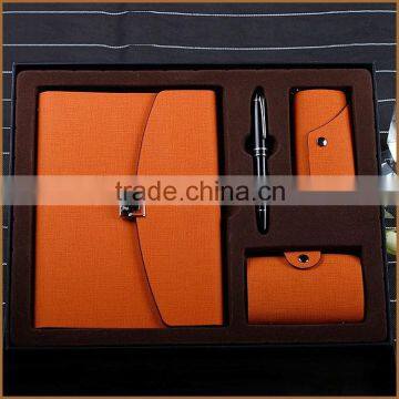 Promotional Luxury a4 size notebook gift set with pen