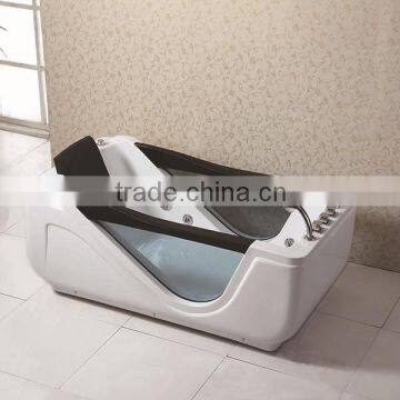 New product one person whirlpool massage bathtub with tempered glass Q303N