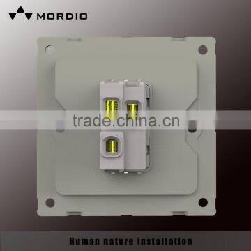 2015 NEW Design British Standard PC White Push Button 16AX 250V TV SOCKET Wall Switch Socket