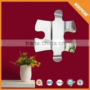 2015 popular appealing wall plastic mirror sticker