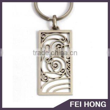 hot sales fashion cut out design zamac keychain