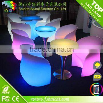 Glowing color changing LED tea tabale,bar table, coffee table