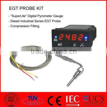 Type K egt Thermocouple probe kit and pyrometer gauge