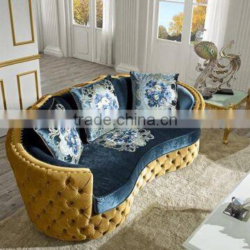 European New Classic Italian Chesterfield Design Fabric Sofa Set AL033