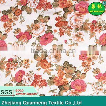 Hot selling flower printing fabric 100% polyester microfiber bed sheet fabric