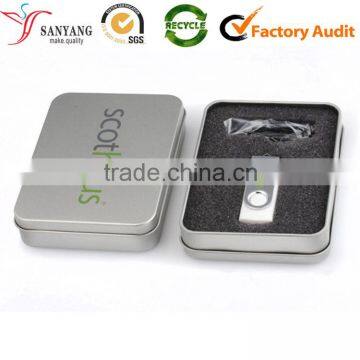 Small cheap plain tin packaging box for usb giveaway ornament                        
                                                                                Supplier's Choice