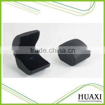 Huaxin Luxury Black Velvet Plastic Ring Packaging Jewelry Small Box