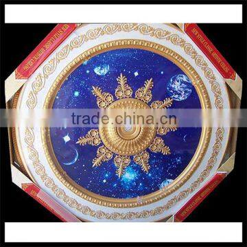 White and Gold w/ Blue Cloud Pattern decorative ceiling