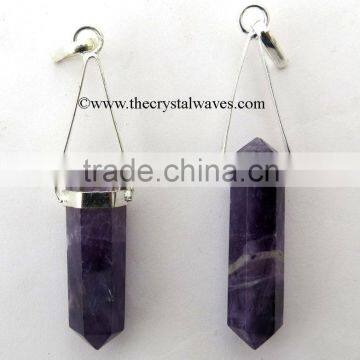 Amethyst Double Terminated Pencil Pendant