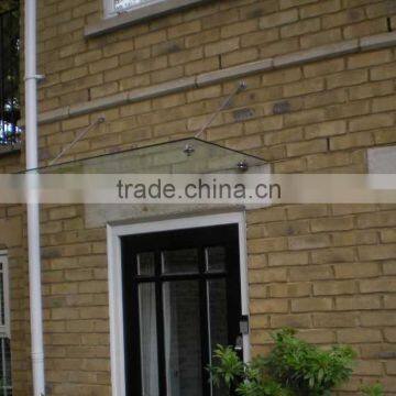 stainless steel support glass canopy