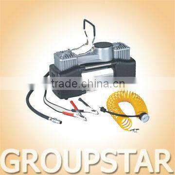 big heavy metal car air compressor with double cyclinder