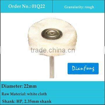 white cloth dental lab acrylic polishing brush