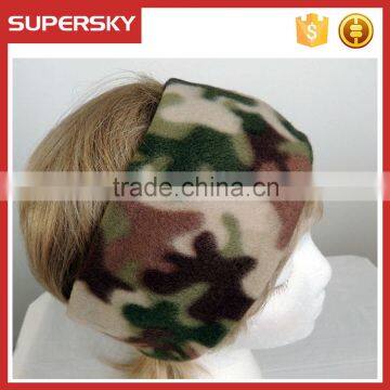 A-124 custom ear warmer head band fleece camouflage ear warmer camouflage polar fleece headband