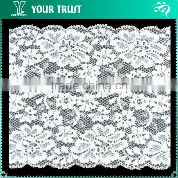 Width 2.1 Centimeter White Stretch Trimming Spandex Elastic Lace photo-2