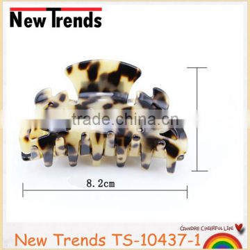 2016 new arrival fashion leopard hair accessories resin hair claw clip