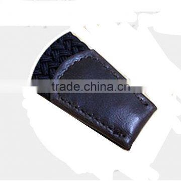 First Layer Leather High Quality Braided Elastic Golf Men's Belt photo-5