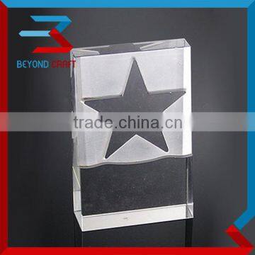 Yiwu supplier crystal crafts Optical crystal star trophy